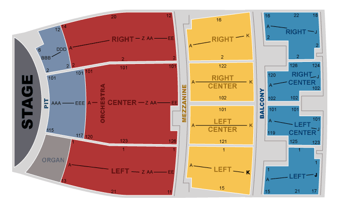 Plaza Theatre Seating Chart