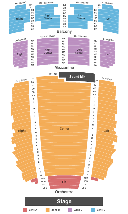 Texas Theater Seating Chart