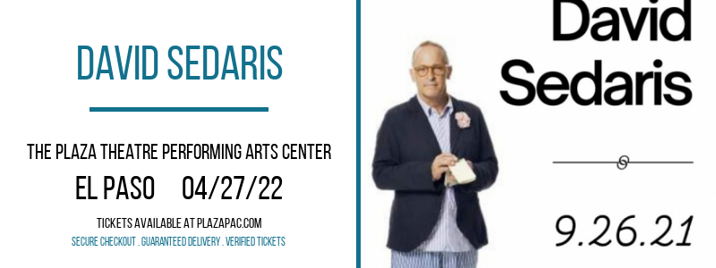 David Sedaris at The Plaza Theatre Performing Arts Center
