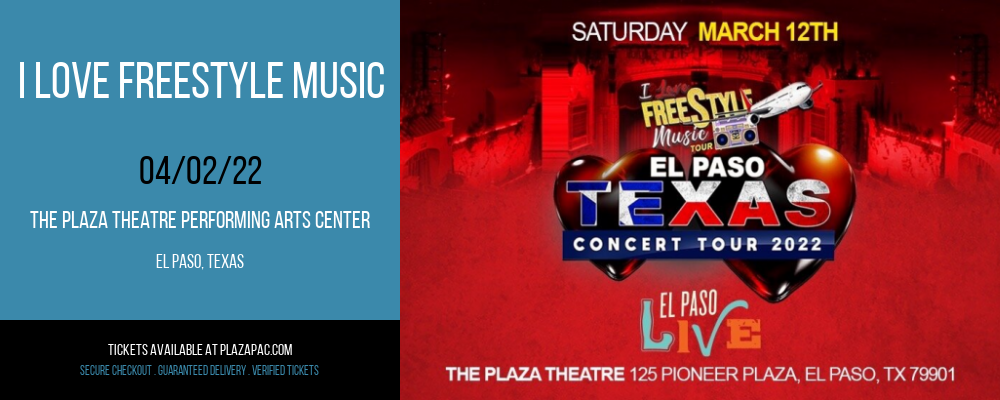 I Love Freestyle Music at The Plaza Theatre Performing Arts Center