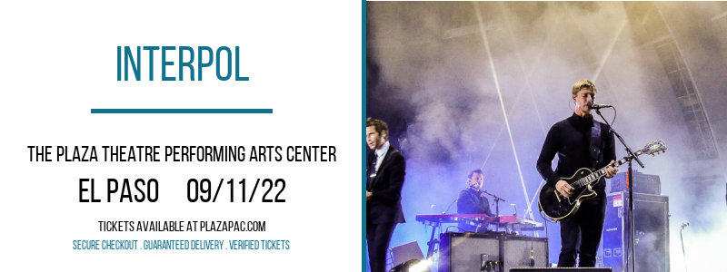 Interpol at The Plaza Theatre Performing Arts Center